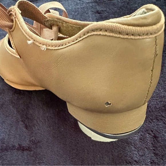 Capezio Tan Tap Shoes with Ribbon - Picture 8 of 8